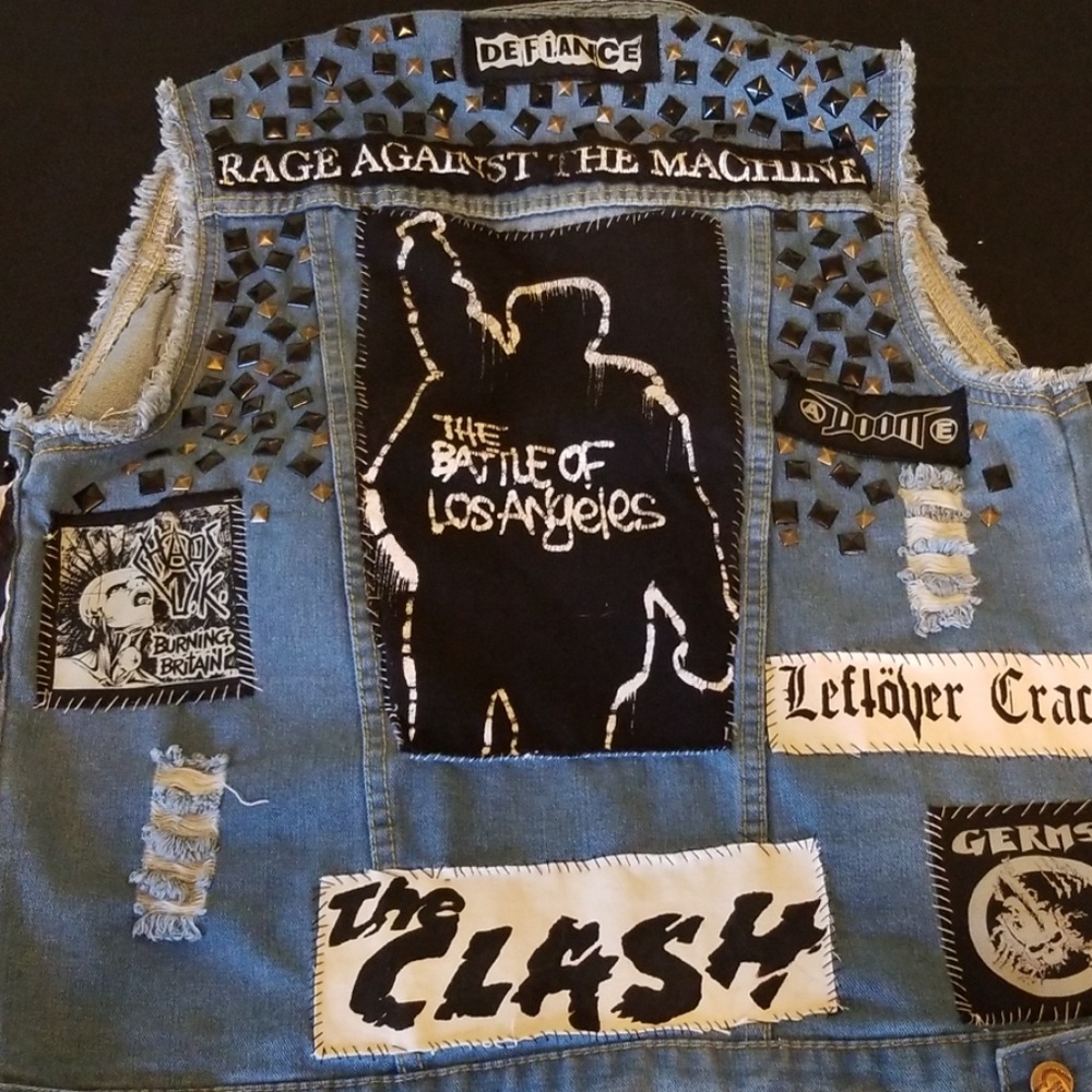 DIY custom punk battle jacket vest